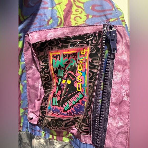 O'Neill Vintage Purple & Gray Ski Jacket Made in Italy Size M/L - Picture 16 of 16